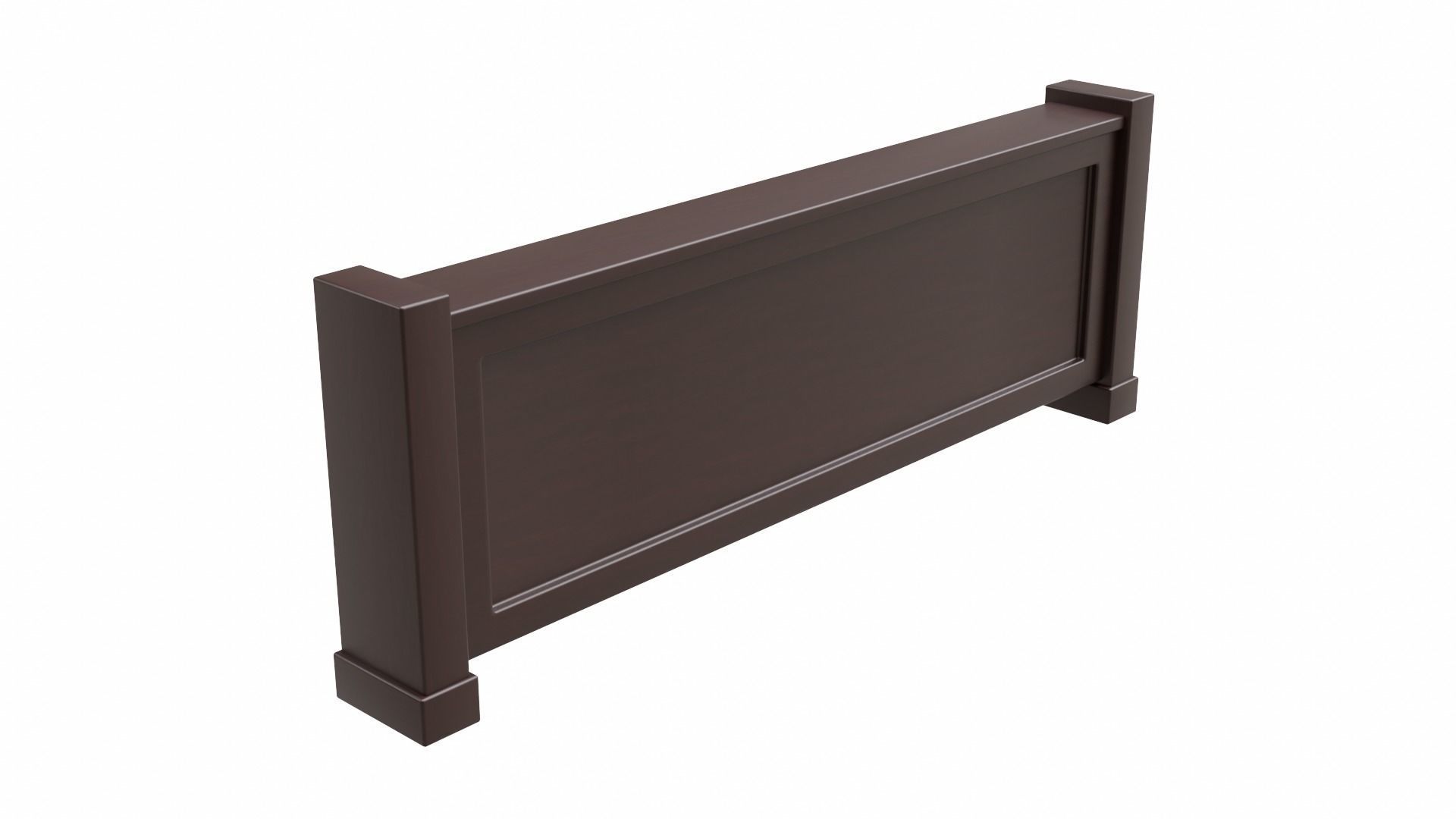 Church Pew Front Screen Set Low-poly 3D model_7