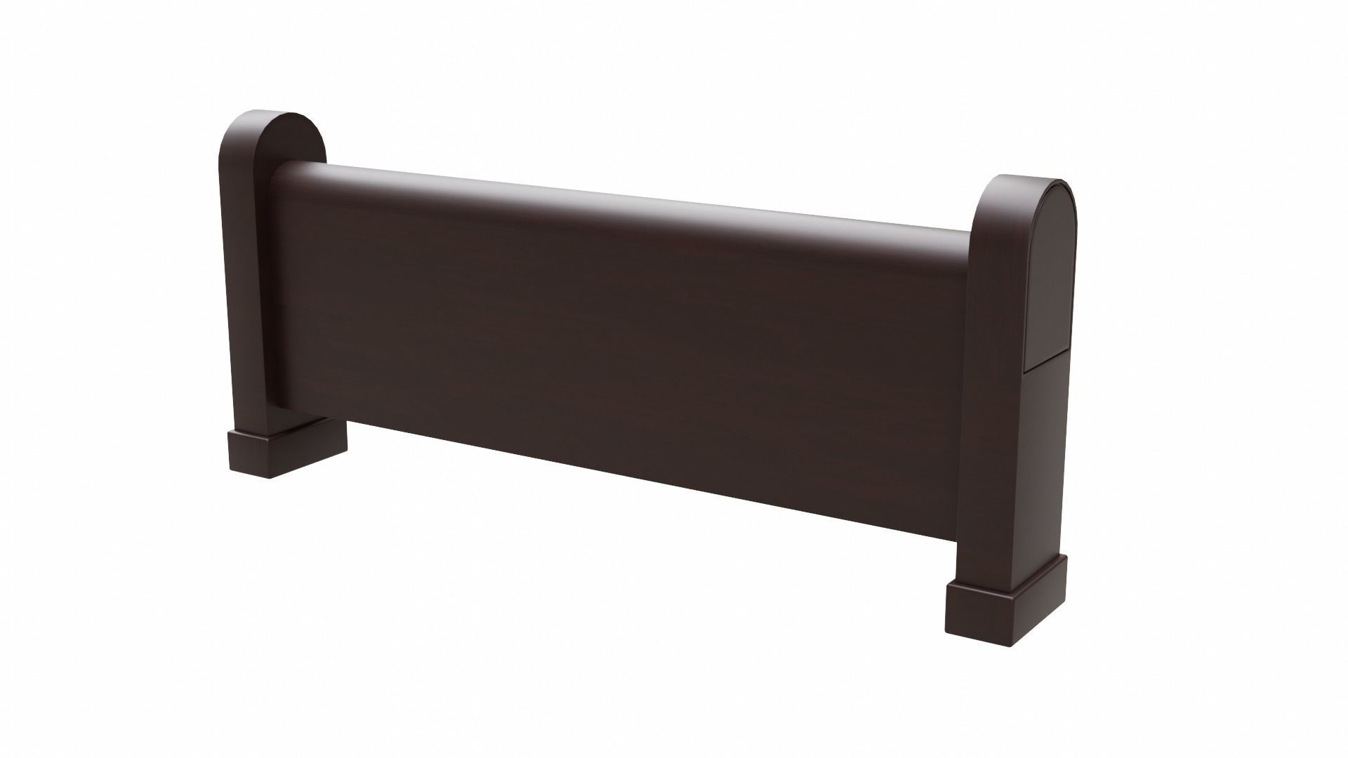 Church Pew Front Screen Set Low-poly 3D model_8