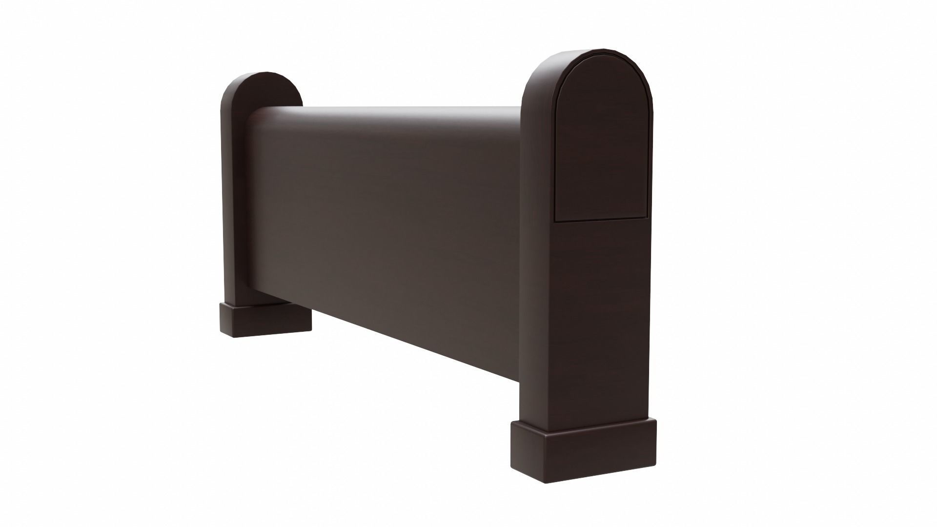 Church Pew Front Screen Set Low-poly 3D model_12