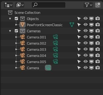 Church Pew Front Screen Set Low-poly 3D model_22