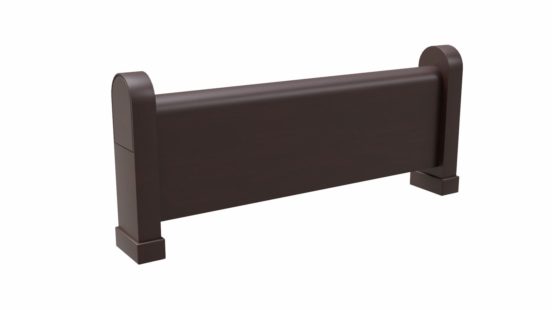 Church Pew Front Screen Set Low-poly 3D model_10