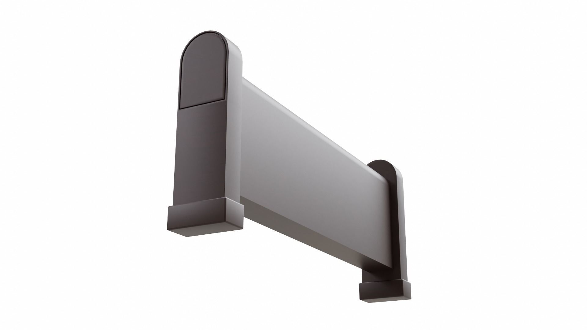 Church Pew Front Screen Set Low-poly 3D model_13