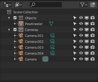 Church Pew Kneeler Low-poly 3D model_11