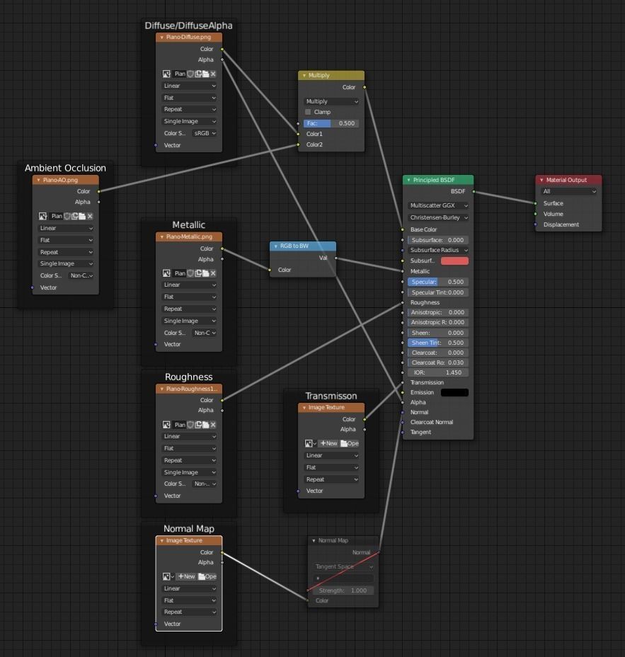 Church Pew Kneeler Low-poly 3D model_13