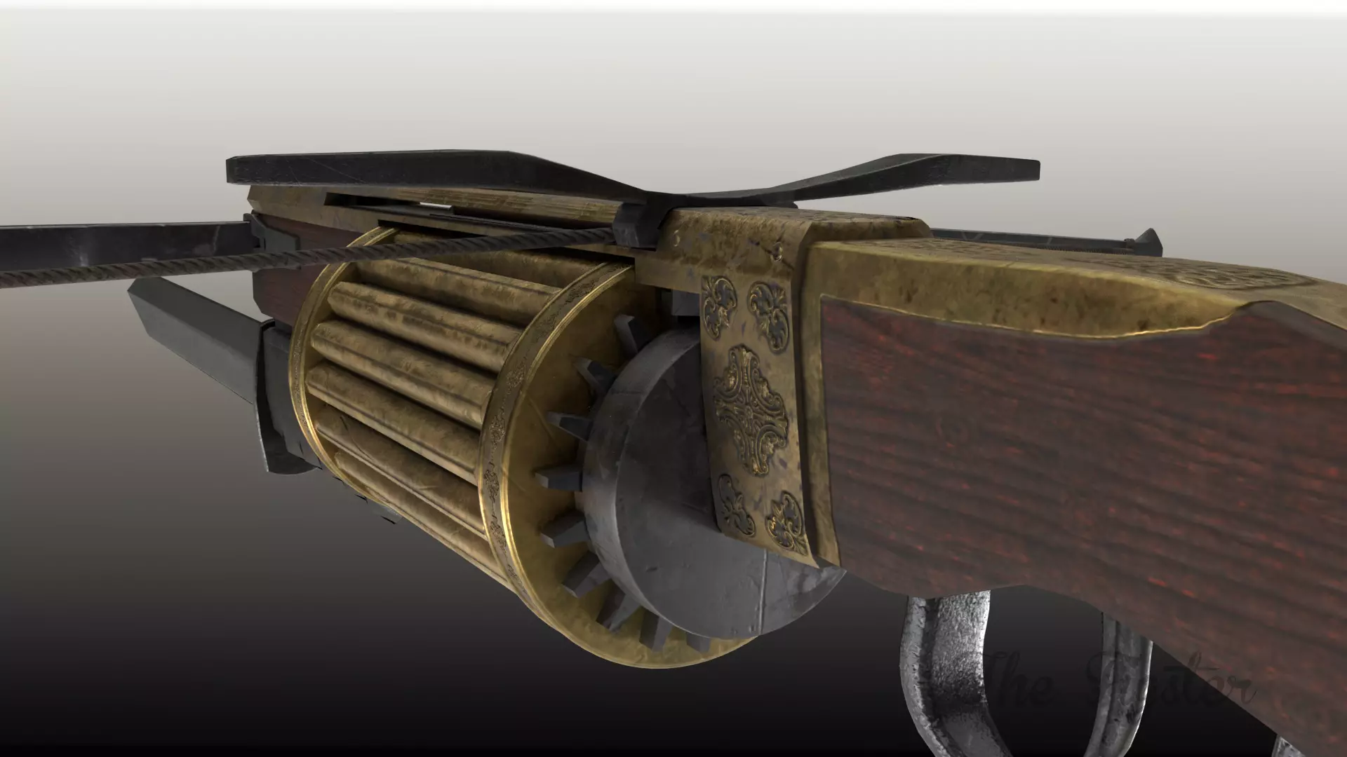 Rapid fire crossbow v04 3D model_0