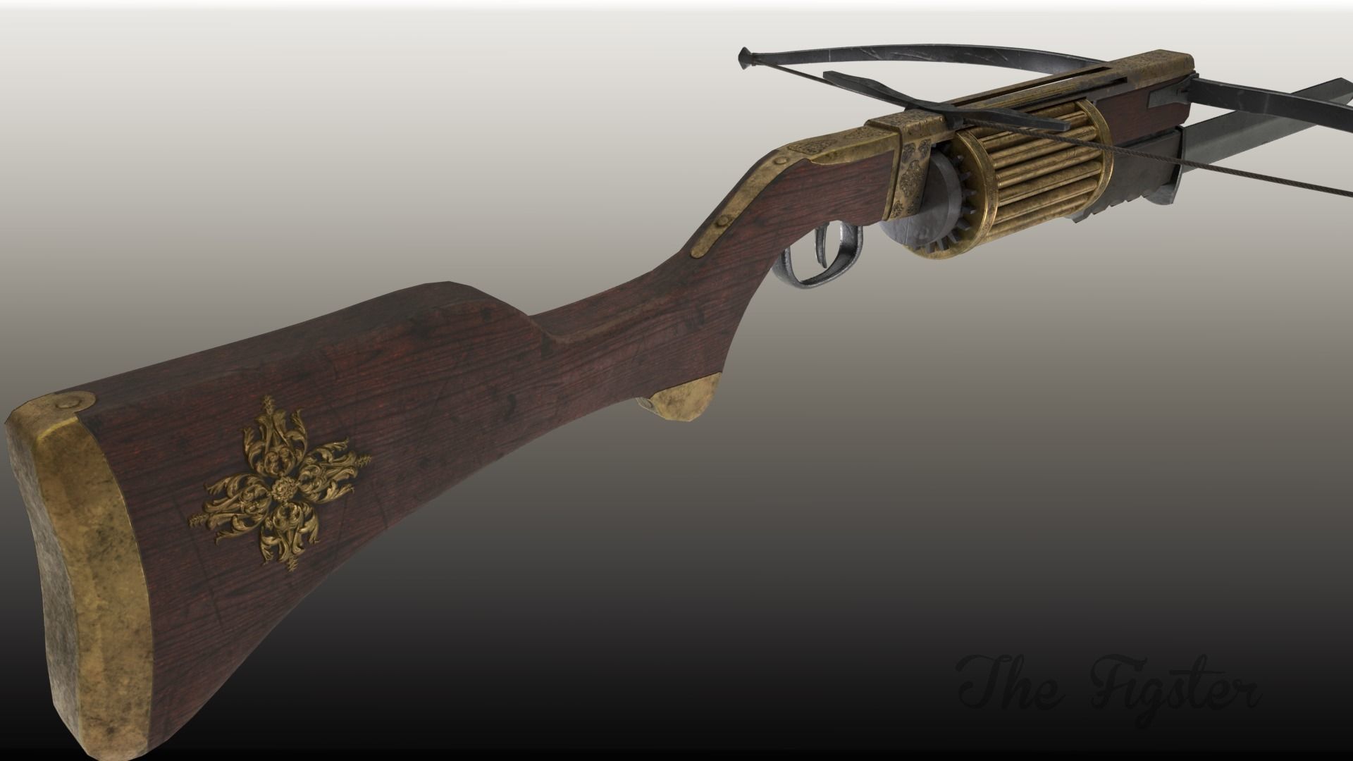 Rapid fire crossbow v04 3D model_2