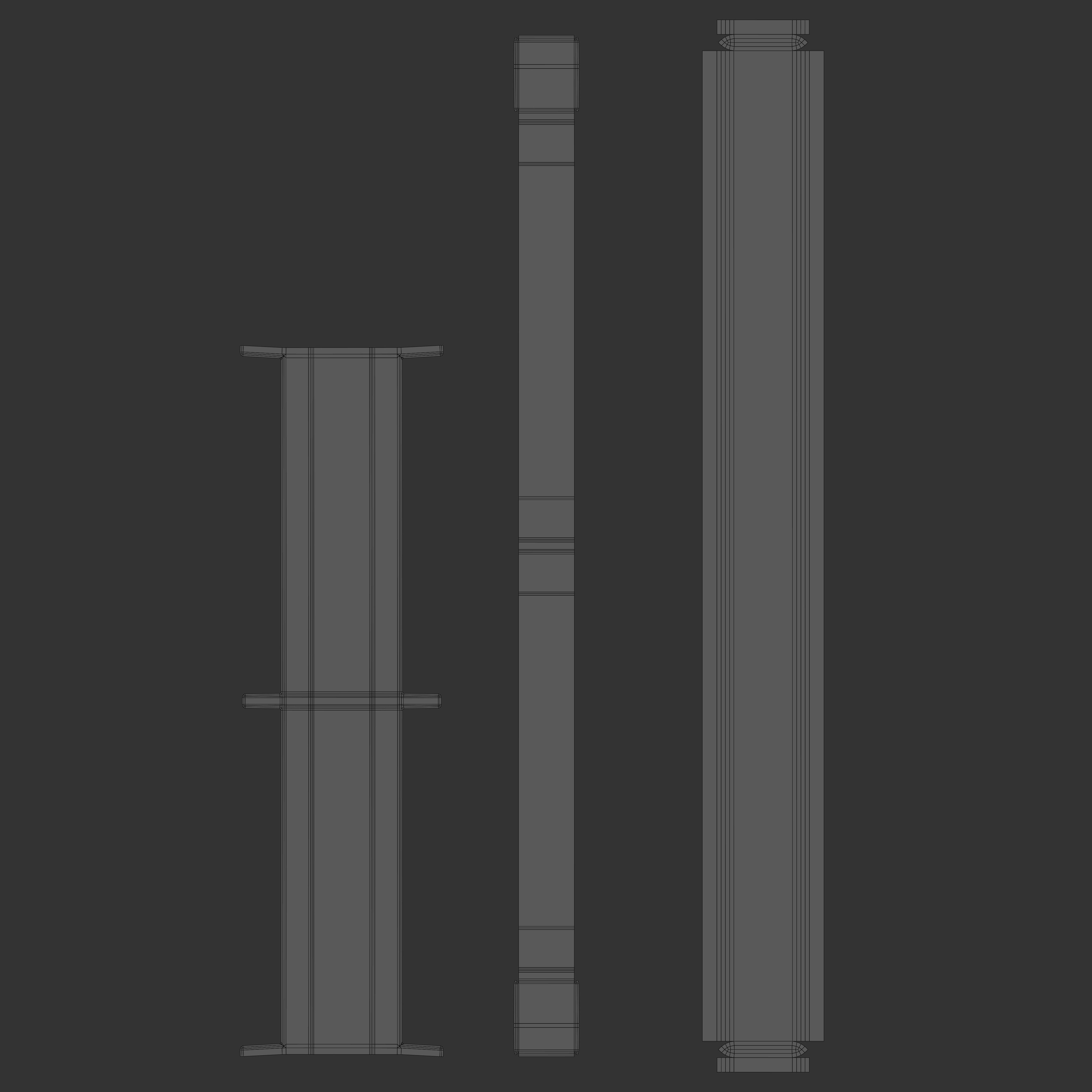 Church Pew Furniture Set 3D Model Collection_18