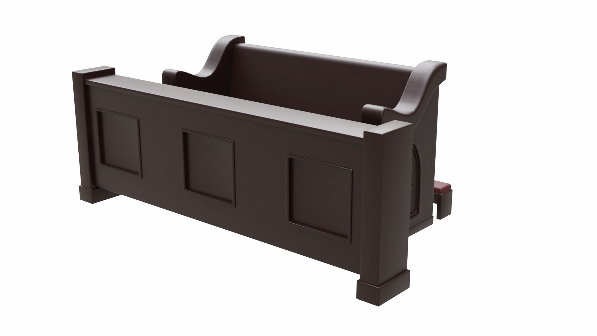 Church Pew Furniture Set 3D Model Collection_11