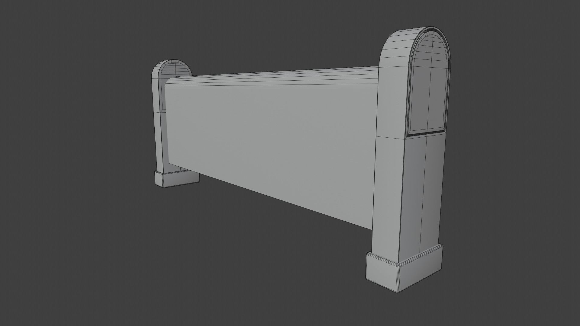 Church Pew Furniture Set 3D Model Collection_16