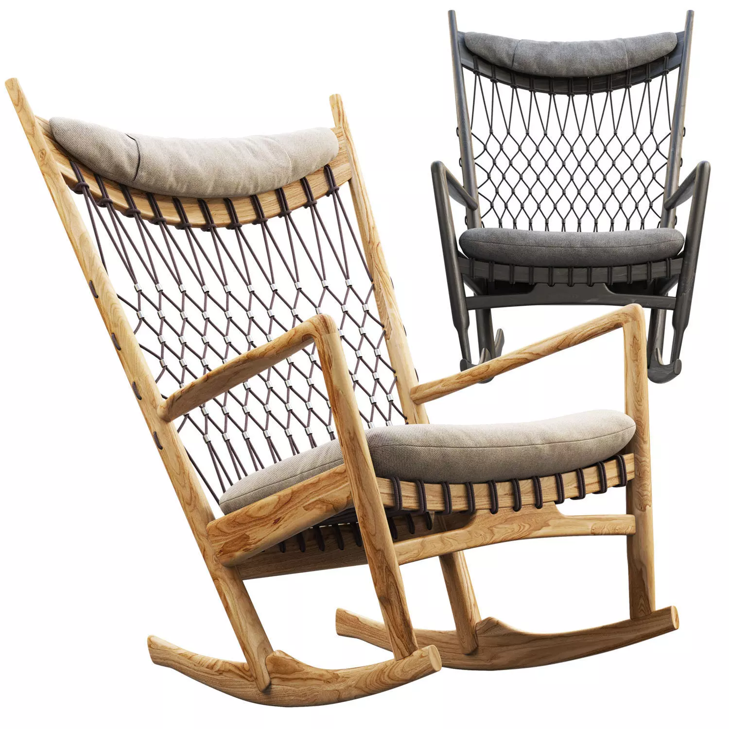 PP124 Rocking Chair 3D model
