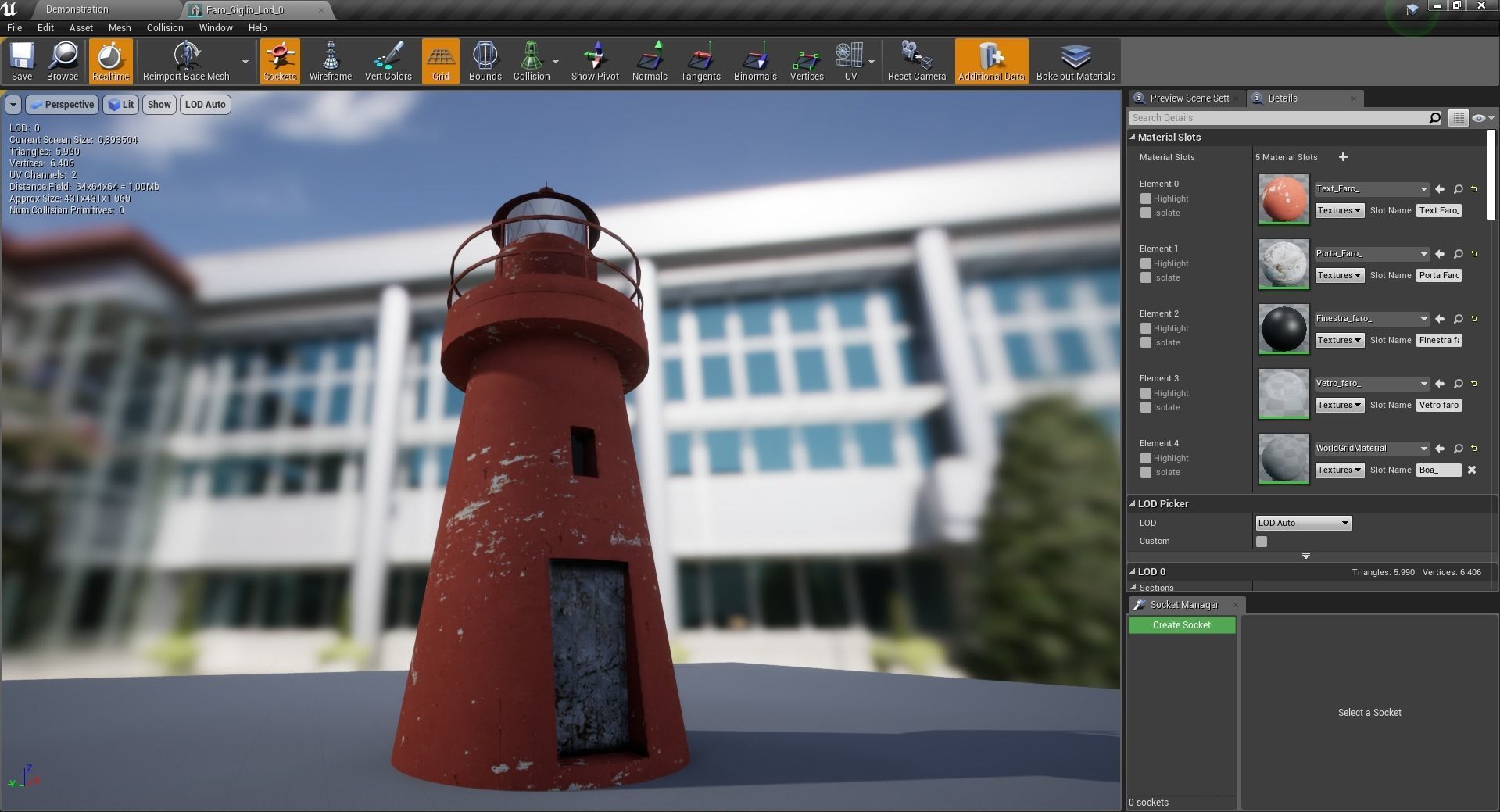 Lighthouse Model optimized Unreal Engine 4 Low-poly 3D model_3