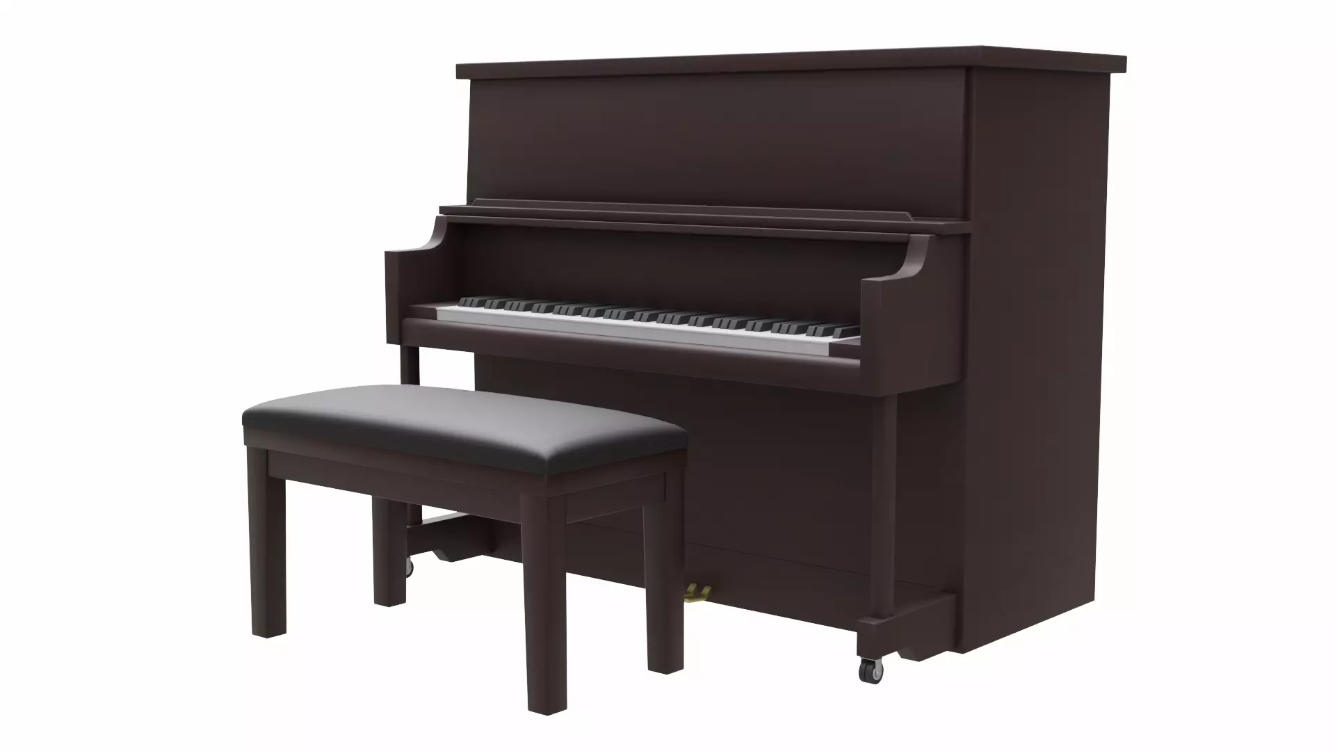 Church Piano Set 2 Low-poly 3D model