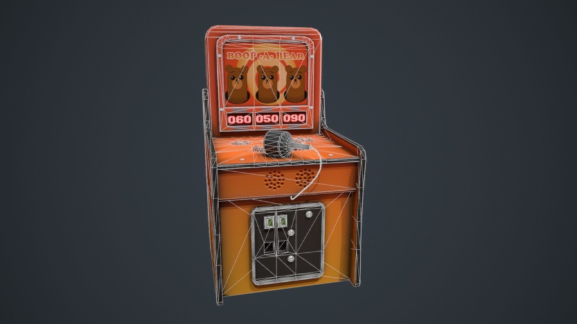 Boop-a-Bear Arcade Game Low-poly 3D model_21