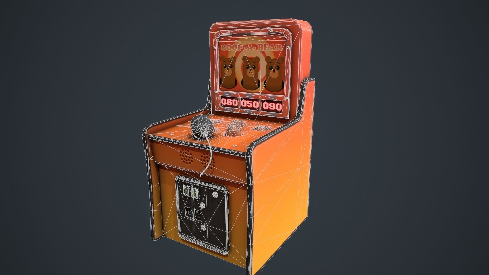 Boop-a-Bear Arcade Game Low-poly 3D model_13