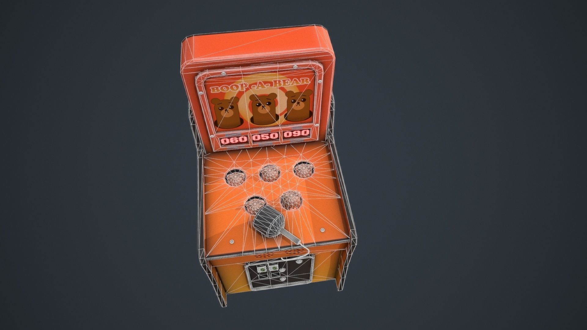 Boop-a-Bear Arcade Game Low-poly 3D model_20