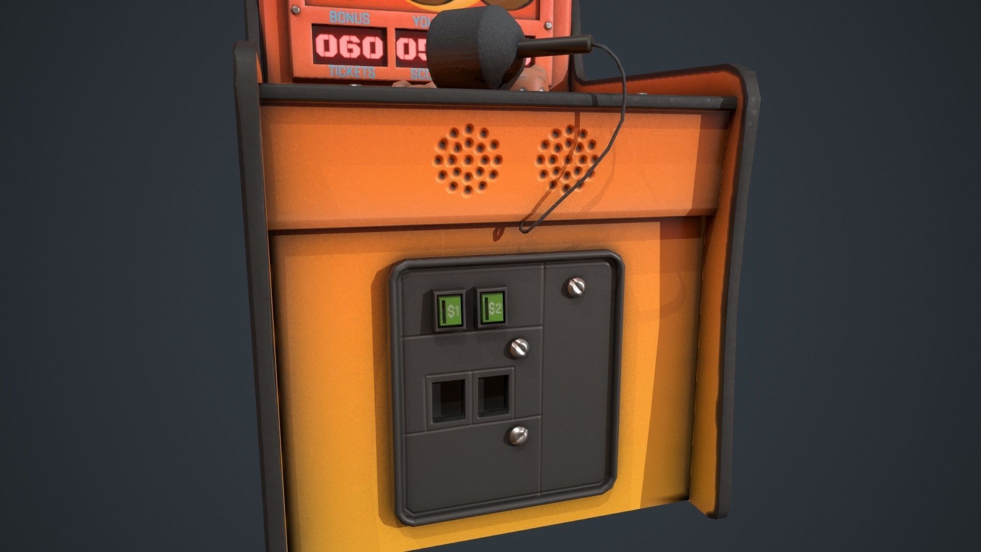 Boop-a-Bear Arcade Game Low-poly 3D model_9