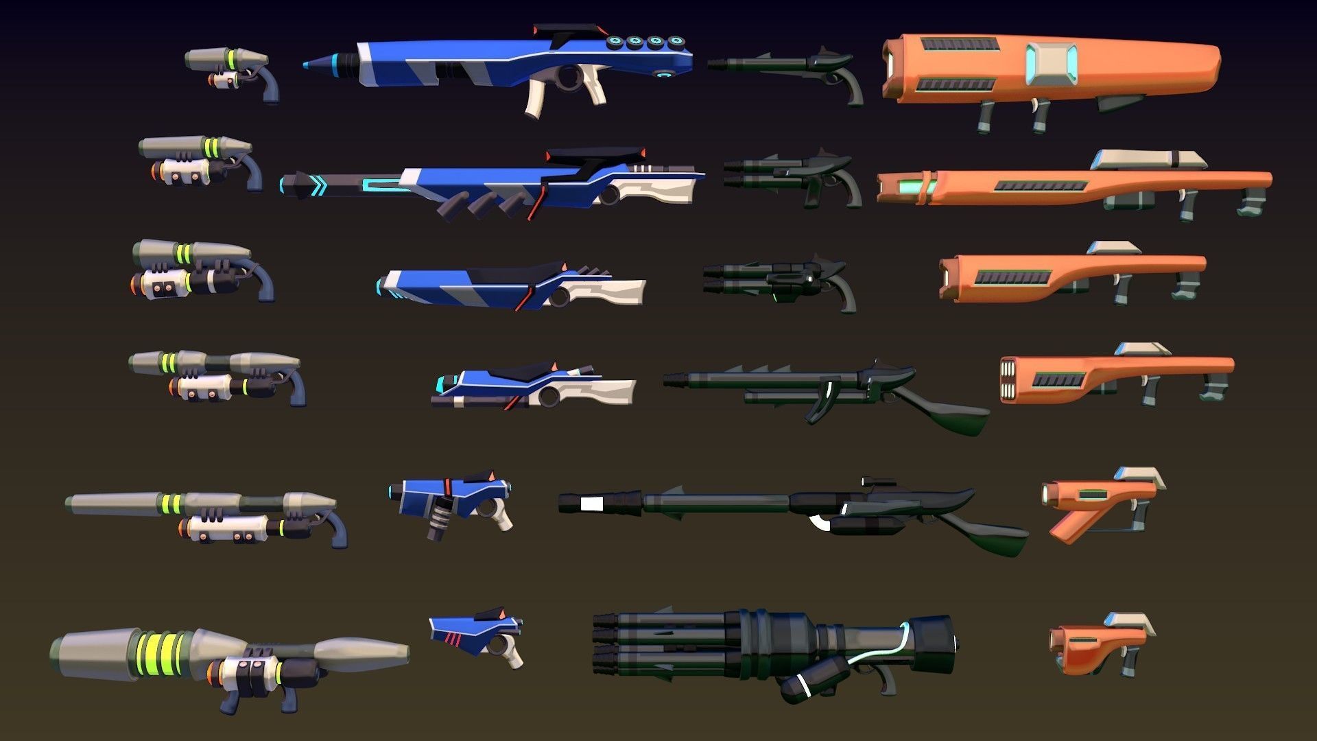 ASV SciFi Guns Volume 01 Low-poly 3D model_1