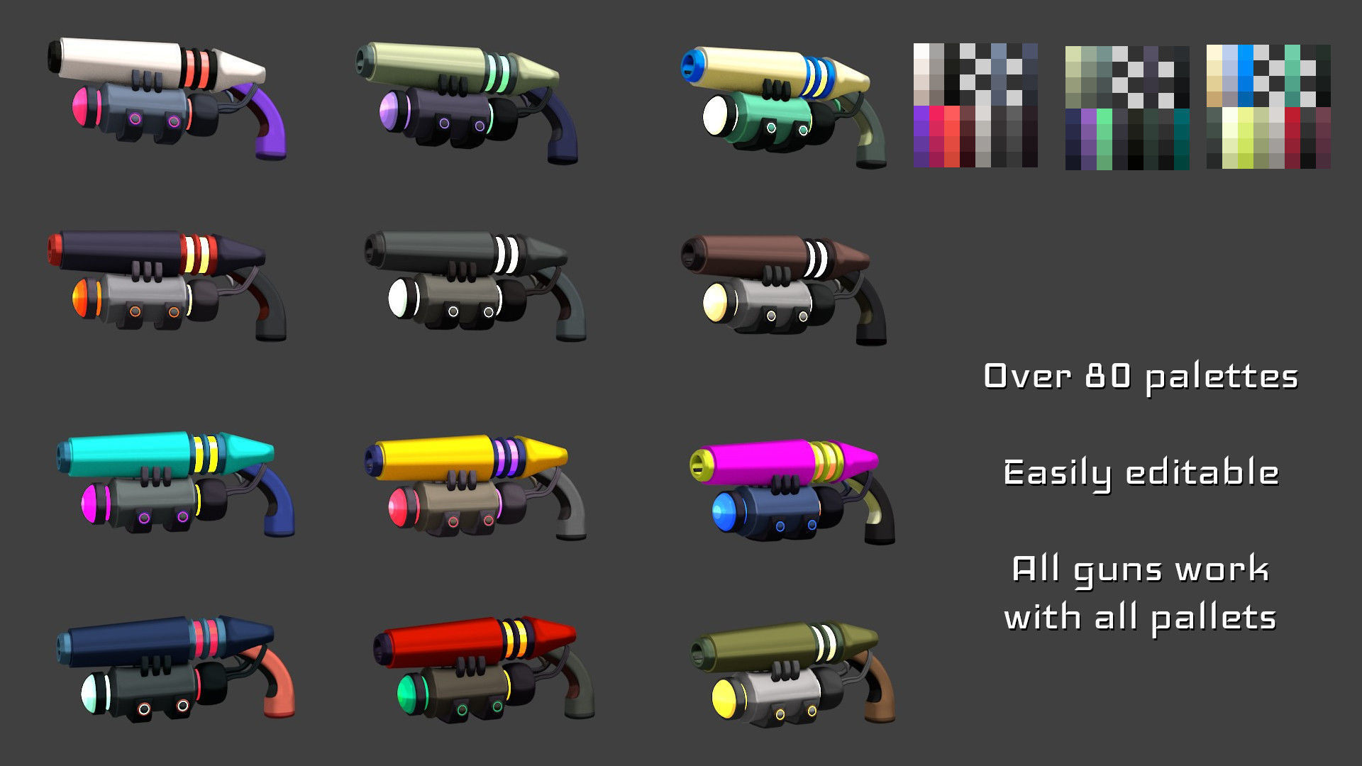 ASV SciFi Guns Volume 01 Low-poly 3D model_3