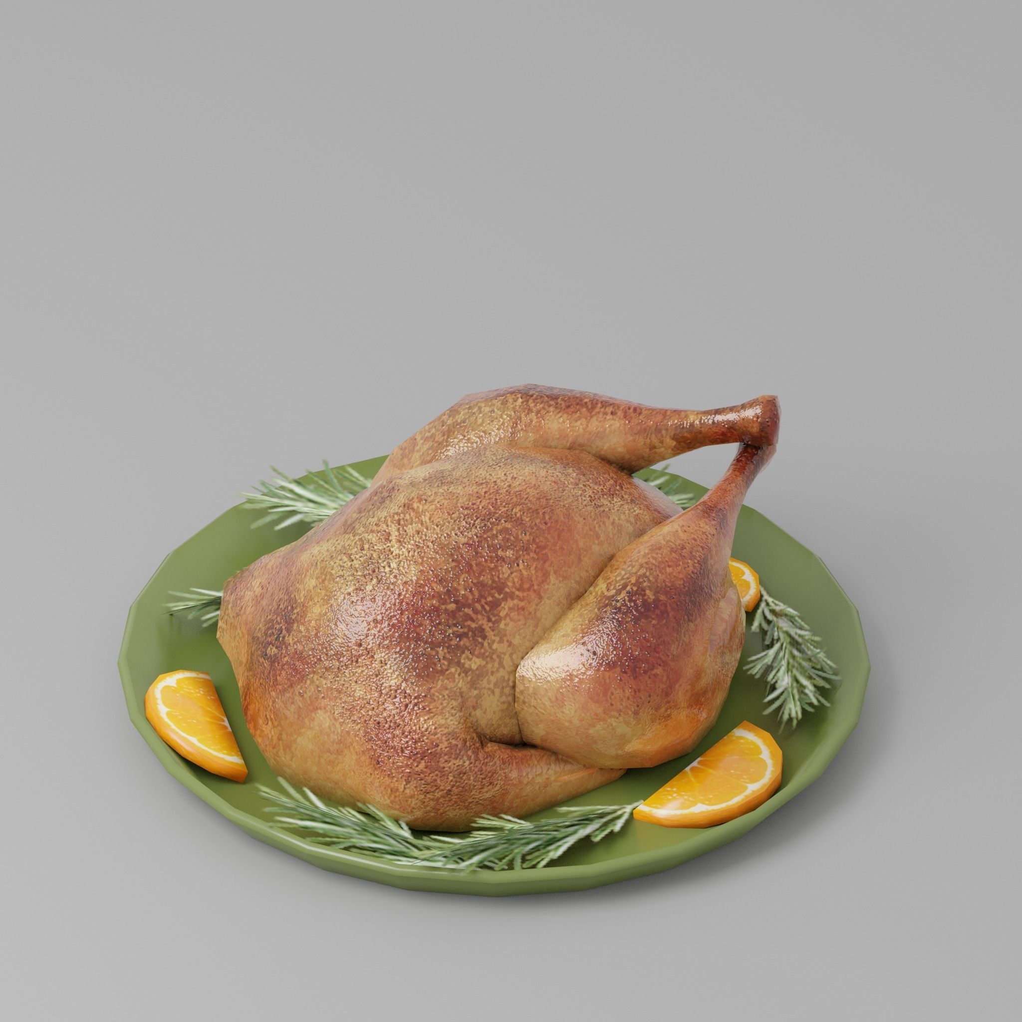 Holiday Foods pack G37 Low-poly 3D model_9