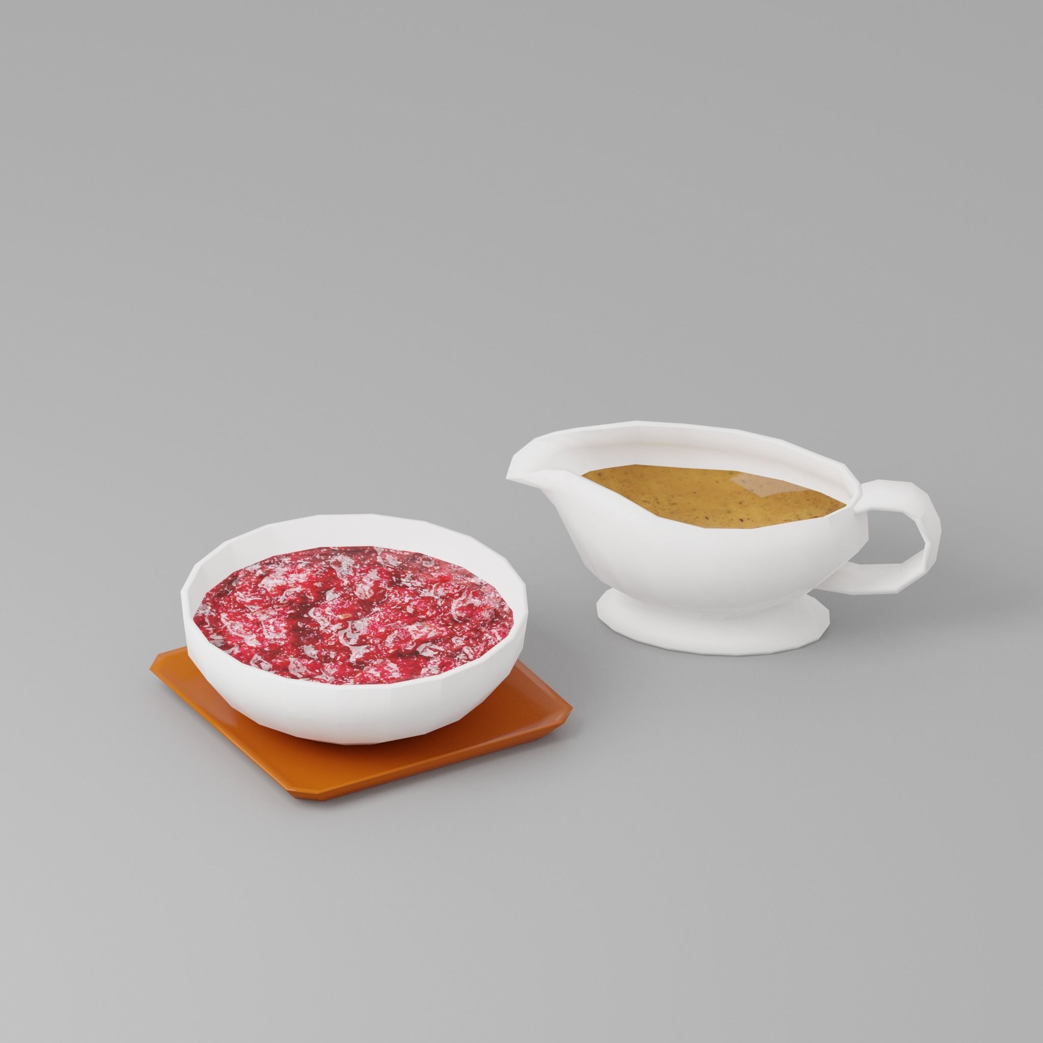 Holiday Foods pack G37 Low-poly 3D model_15