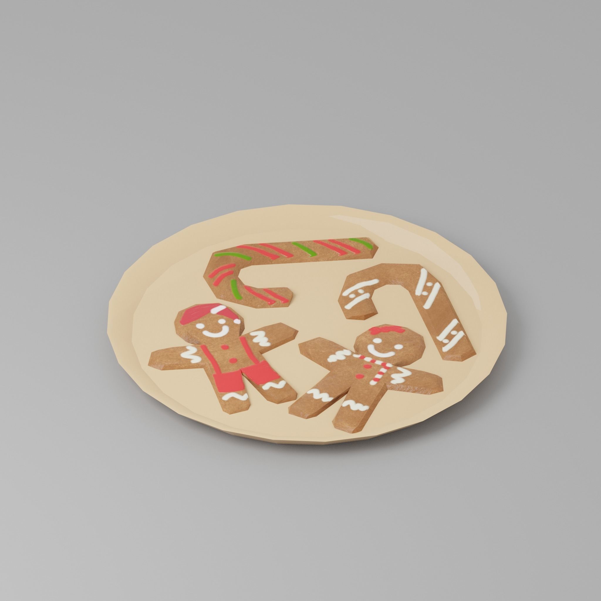 Holiday Foods pack G37 Low-poly 3D model_10