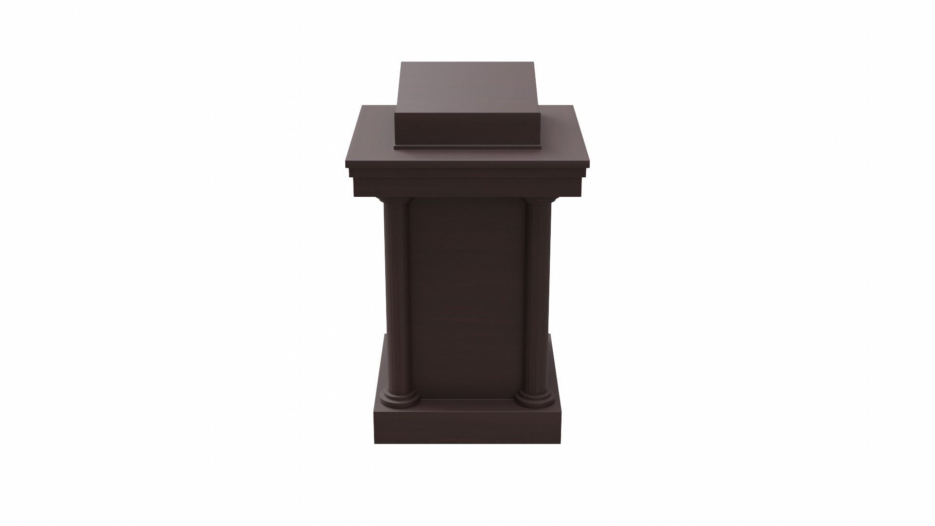 Church Podium Set Low-poly 3D model_13