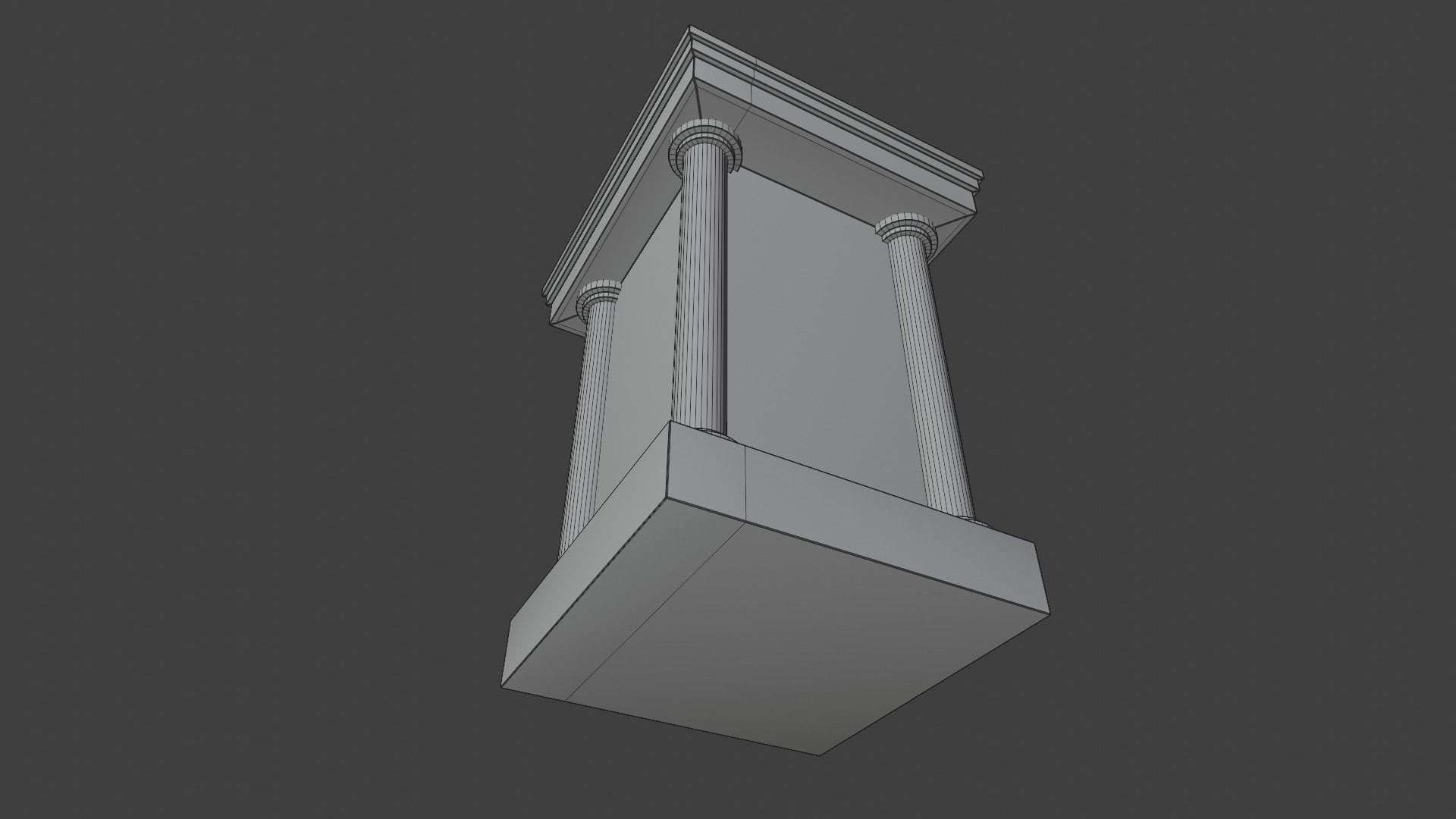 Church Podium Set Low-poly 3D model_27