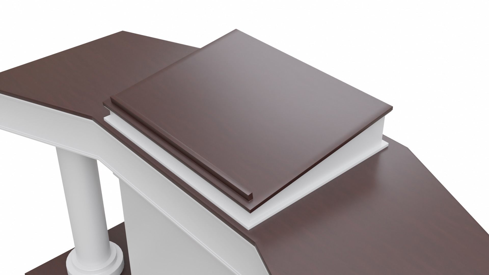 Church Podium Set Low-poly 3D model_11