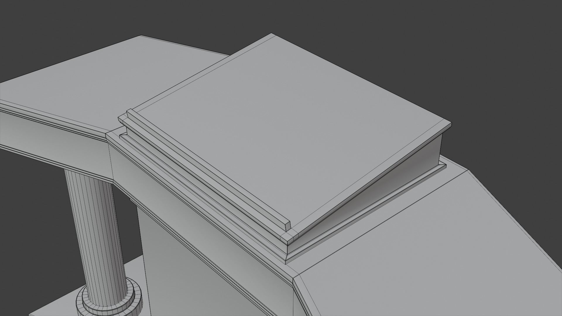 Church Podium Set Low-poly 3D model_24