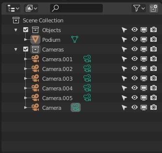 Church Podium Set Low-poly 3D model_29