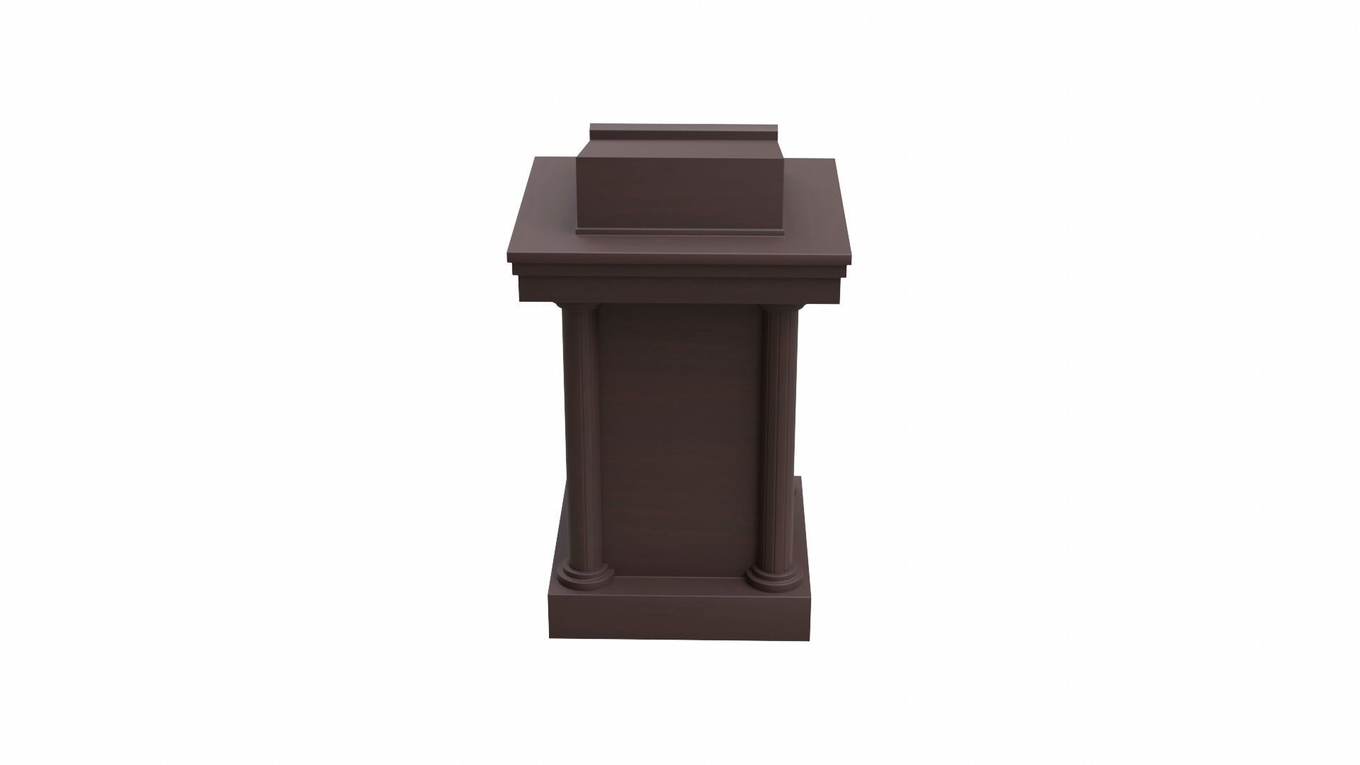 Church Podium Set Low-poly 3D model_16