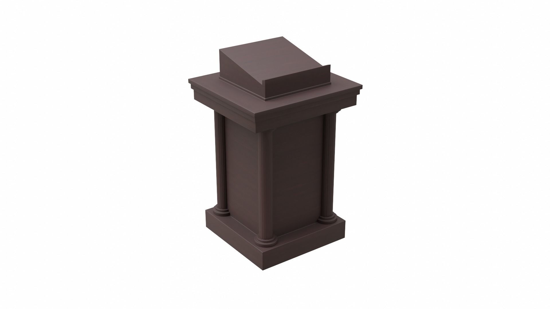 Church Podium Set Low-poly 3D model_14