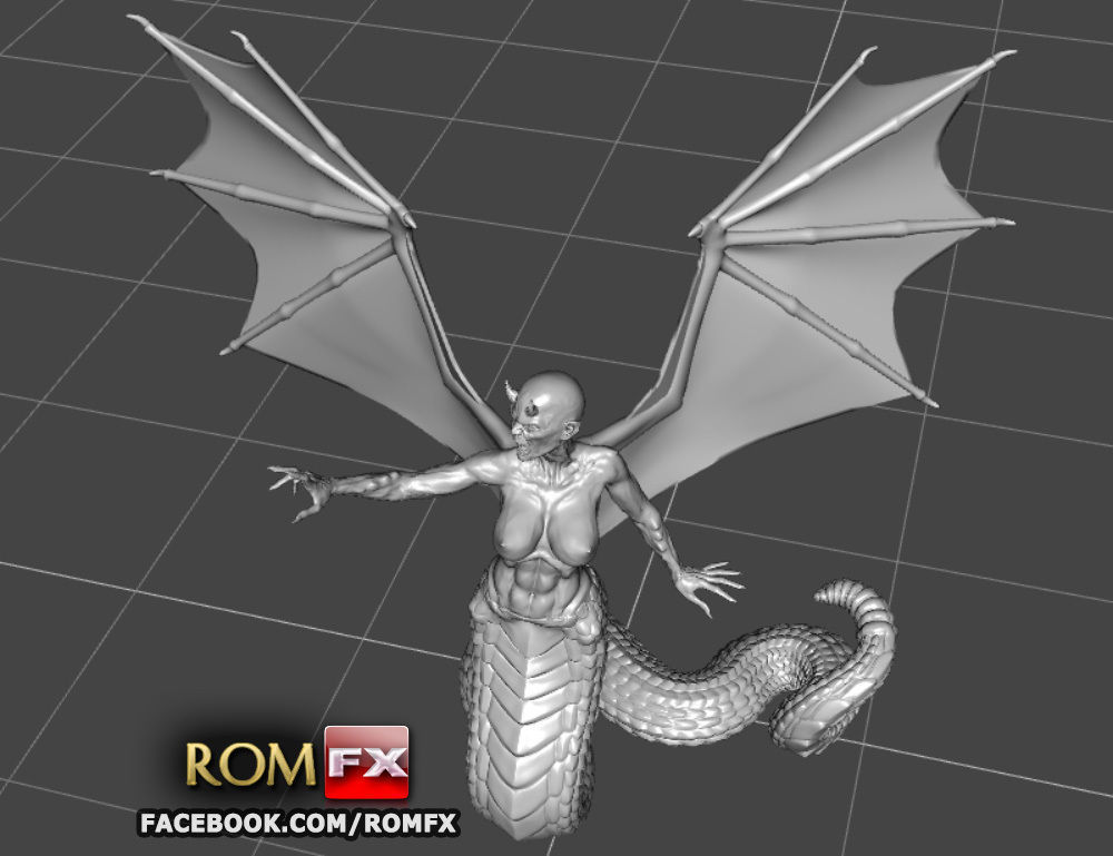 Demonia Creepy Figure Printable 3D print model_9
