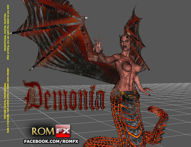 Demonia Creepy Figure Printable 3D print model