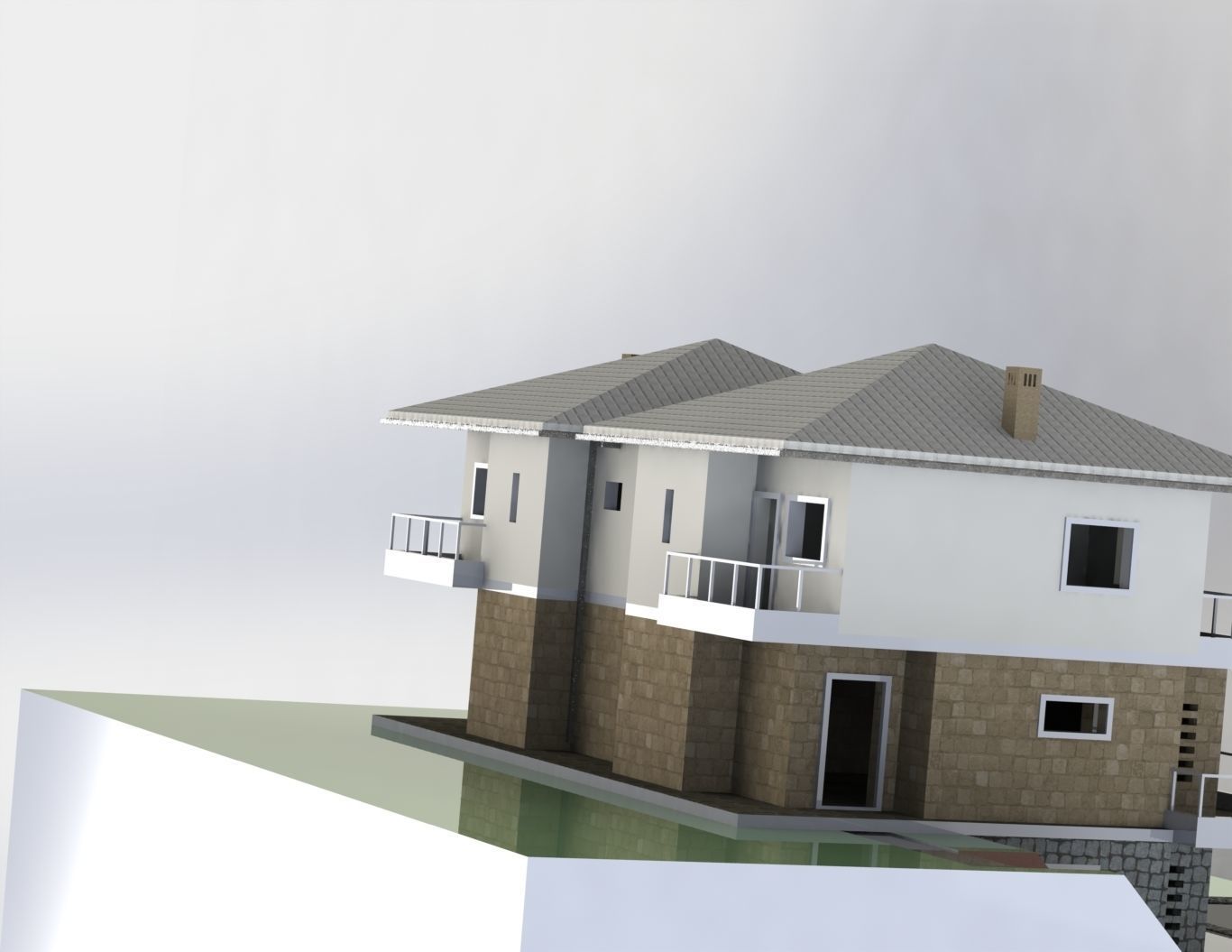 house front of machine 3D model_1