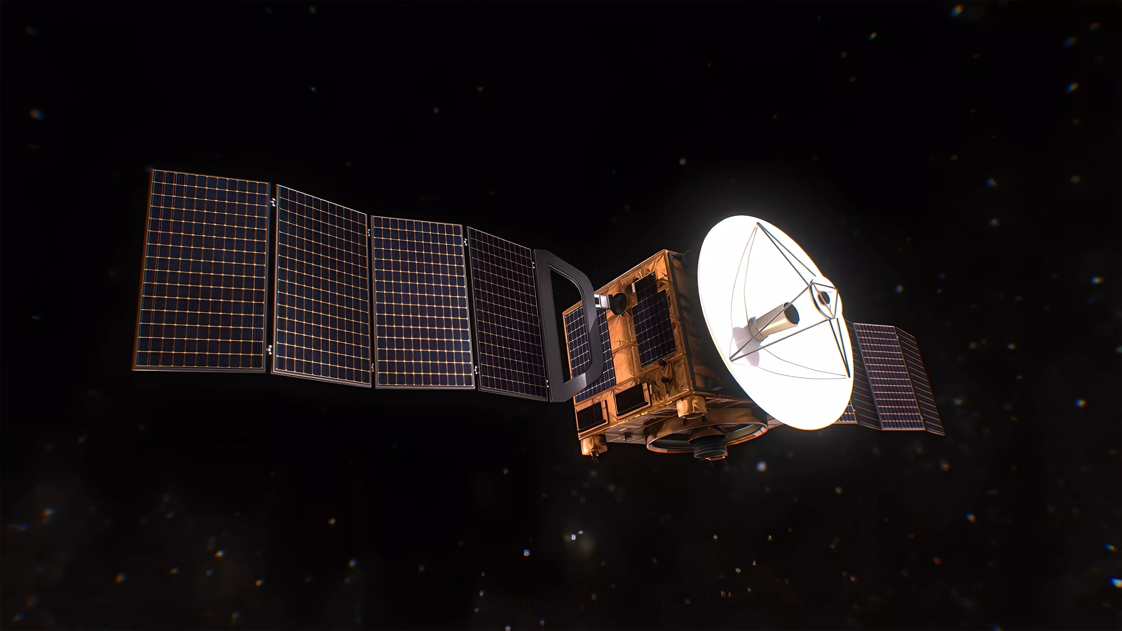 Orbital Space Satellite Low-poly 3D model