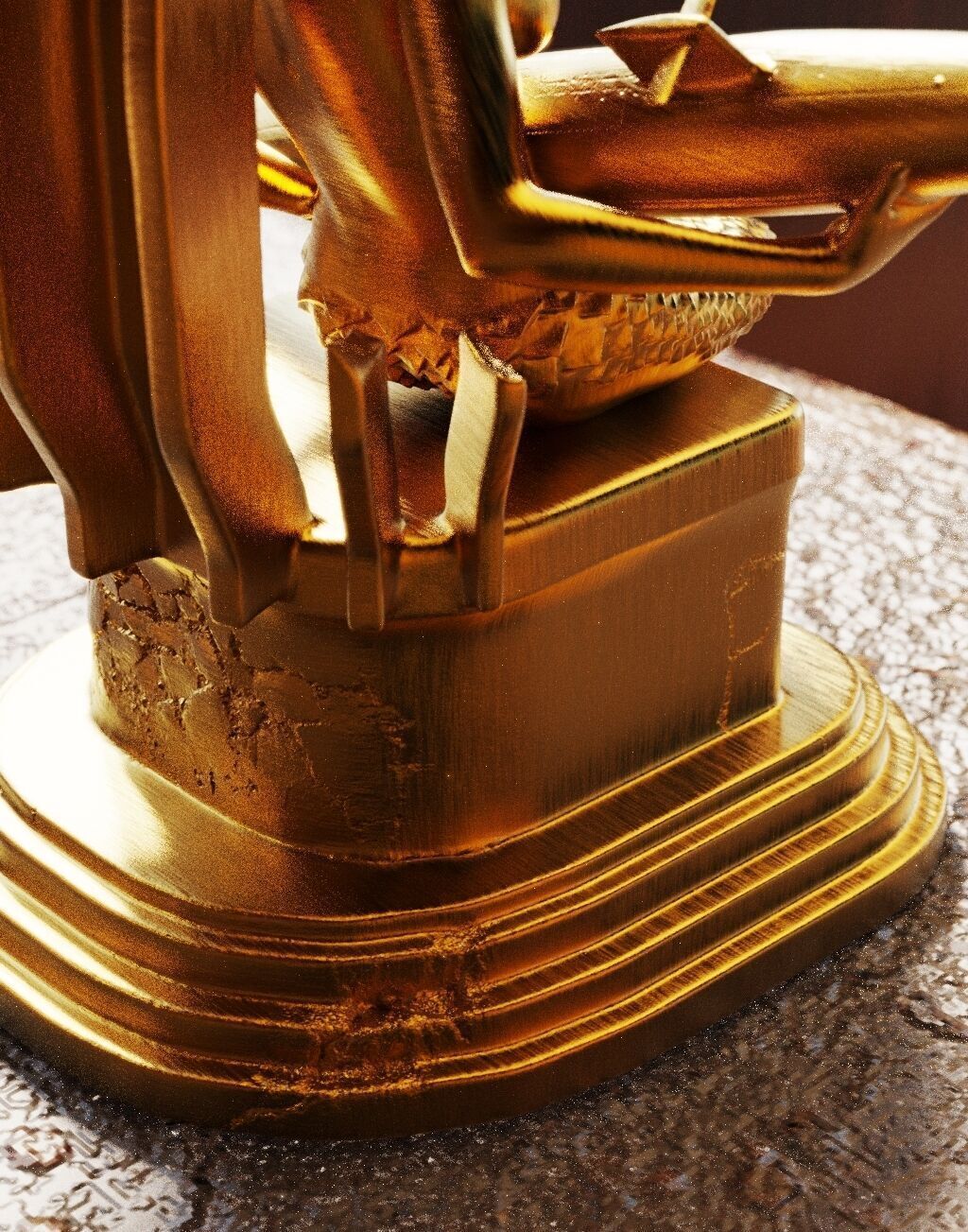 Mermaid carrying a submarine 3D print model_7