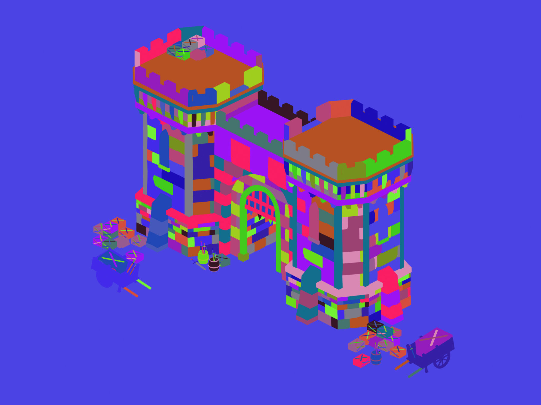 Tang Evil Creatures - City Gate 02 3D model_5