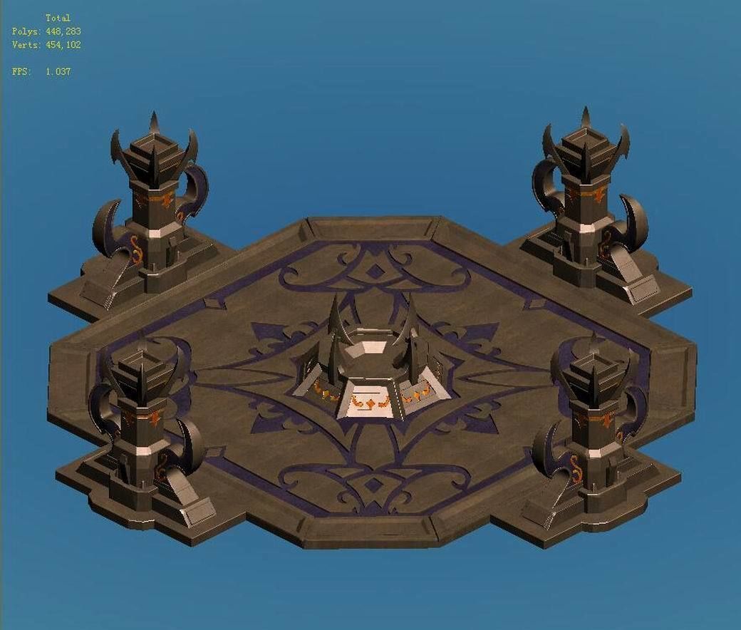 Tang Evil creatures - altar 04 3D model_2