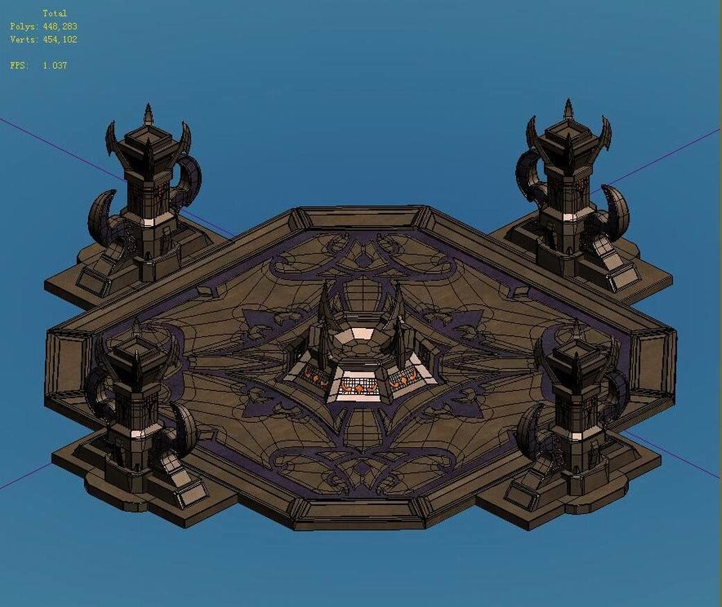 Tang Evil creatures - altar 04 3D model_1