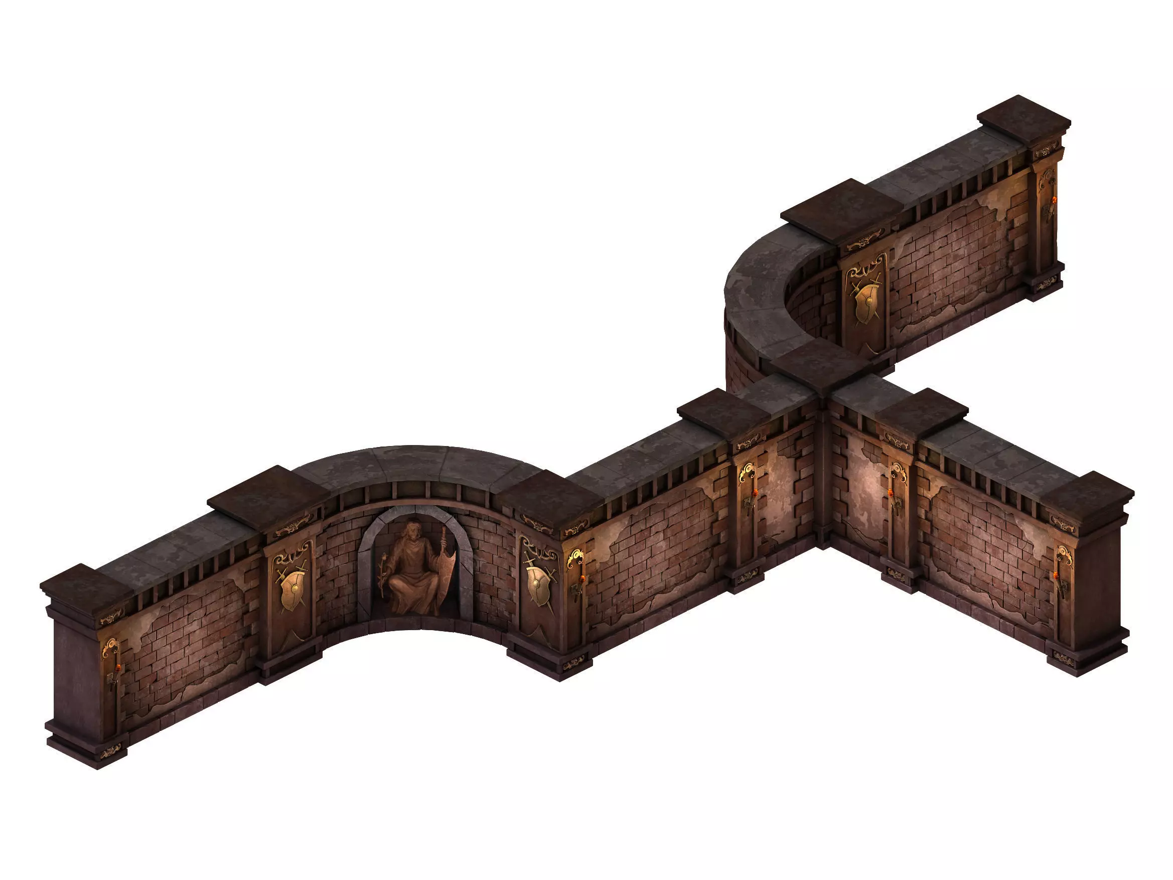 Tang Evil creatures - wall 01 3D model_0