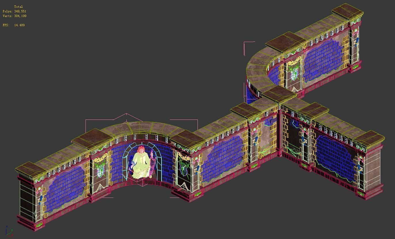 Tang Evil creatures - wall 01 3D model_1