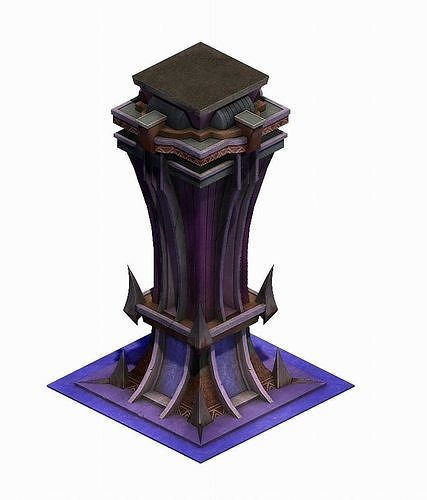 Tang Evil creatures - pillars 02 3D model