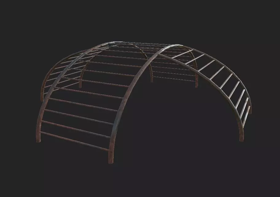 Jungle Gym Low-poly 3D model_0