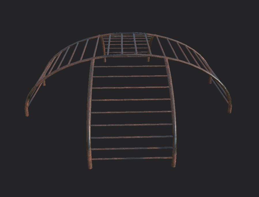 Jungle Gym Low-poly 3D model_1