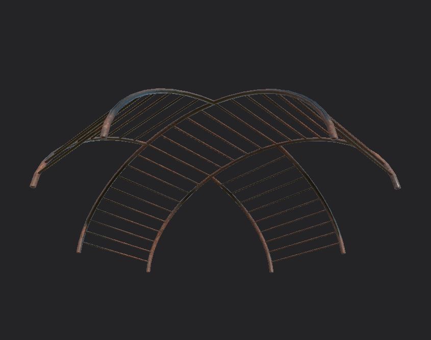 Jungle Gym Low-poly 3D model_3