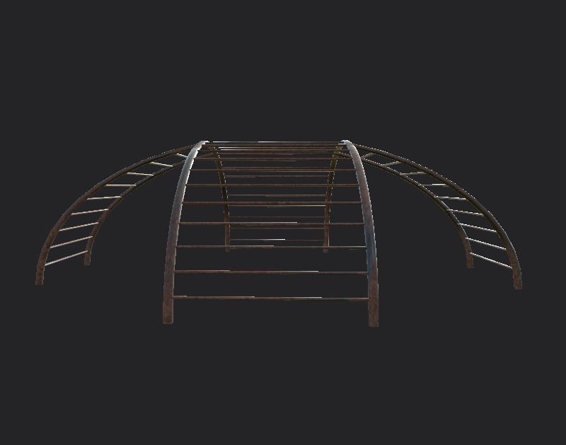 Jungle Gym Low-poly 3D model_4