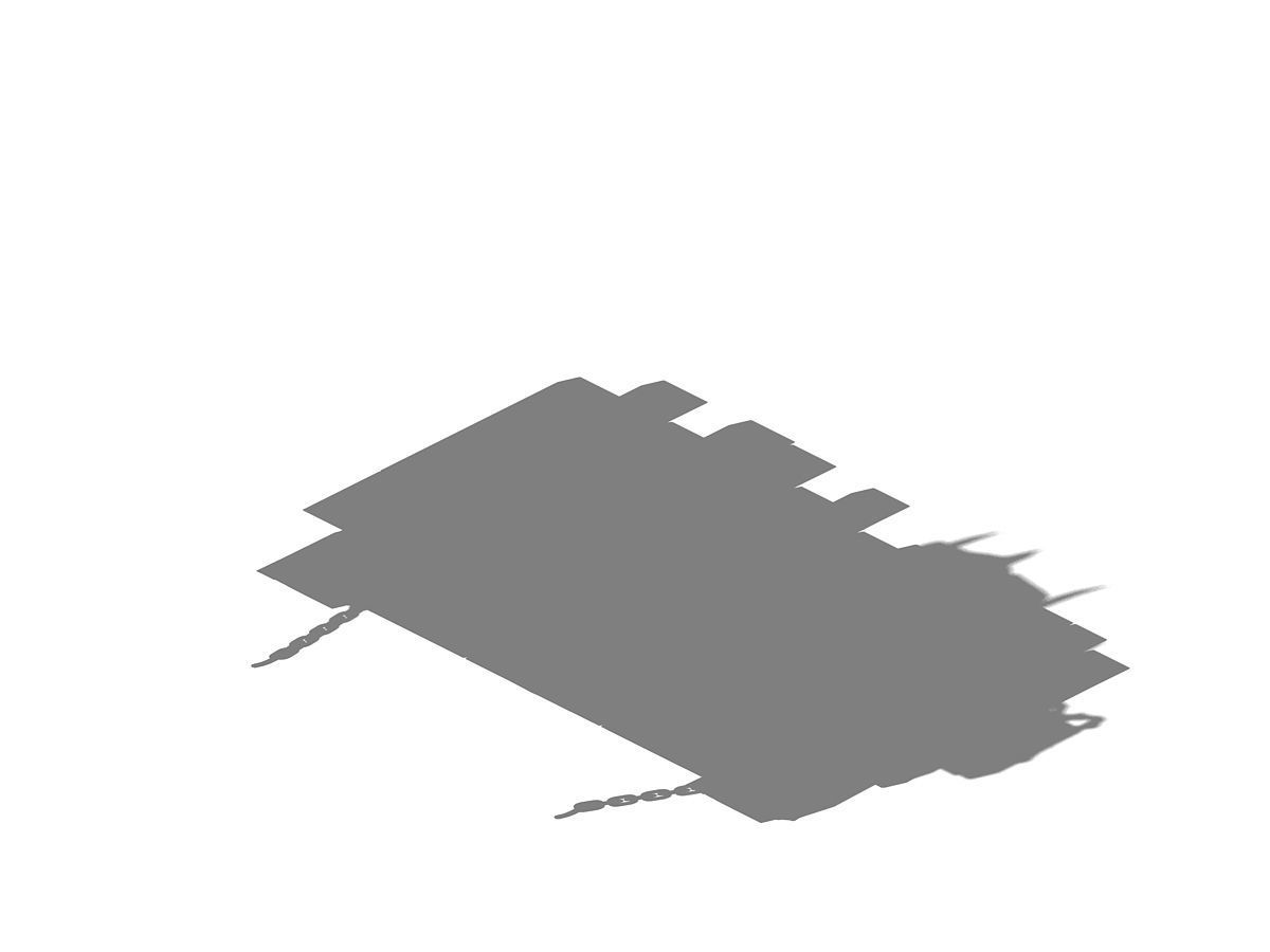 Tang Evil creatures - iron doors - skeletons 3D model_5