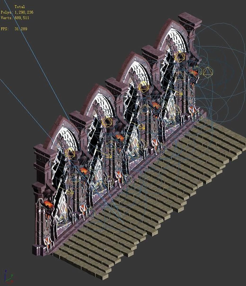 Tang Evil creatures - windows 05 3D model_2