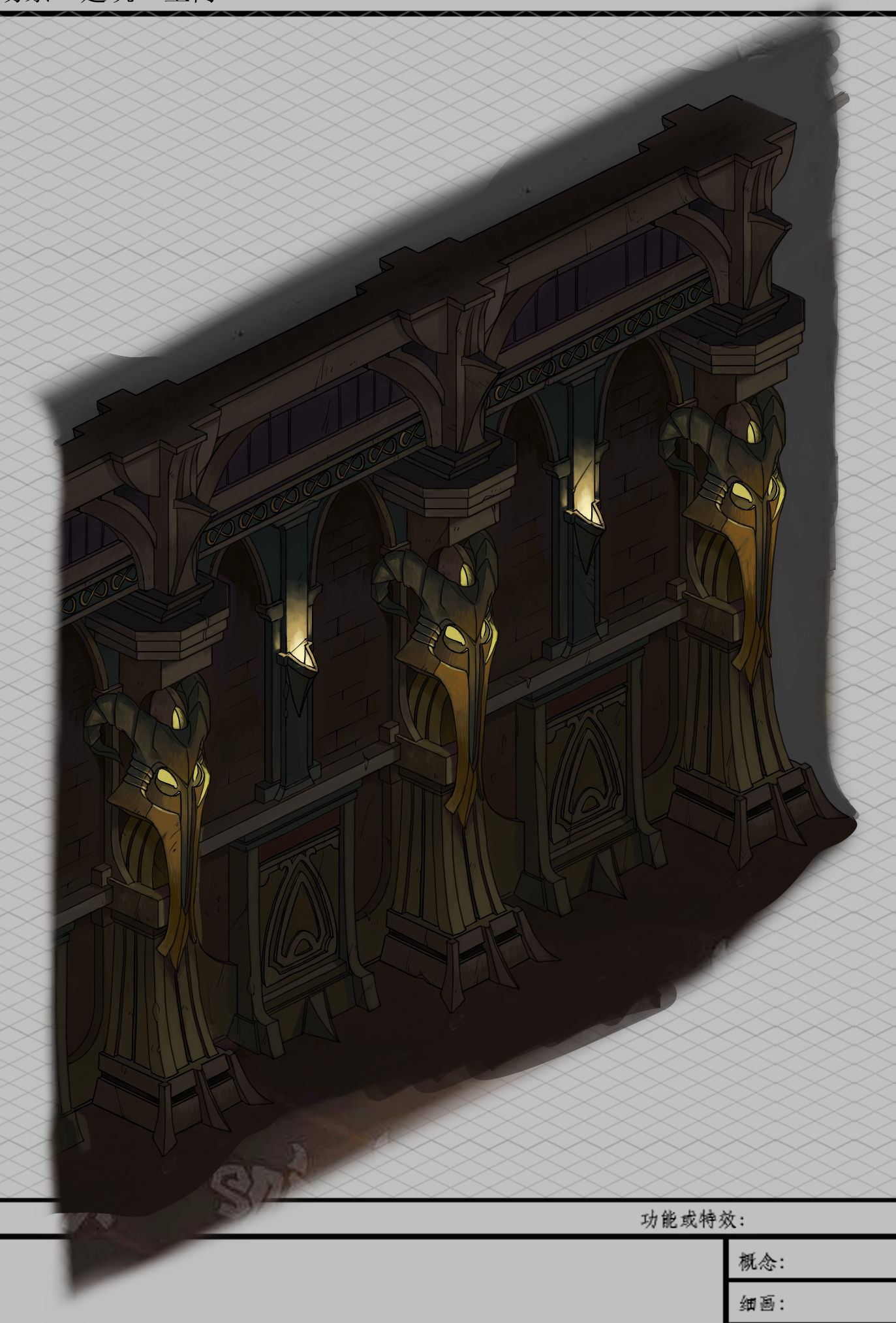 Tang Evil creatures - wall 01 3D model_6